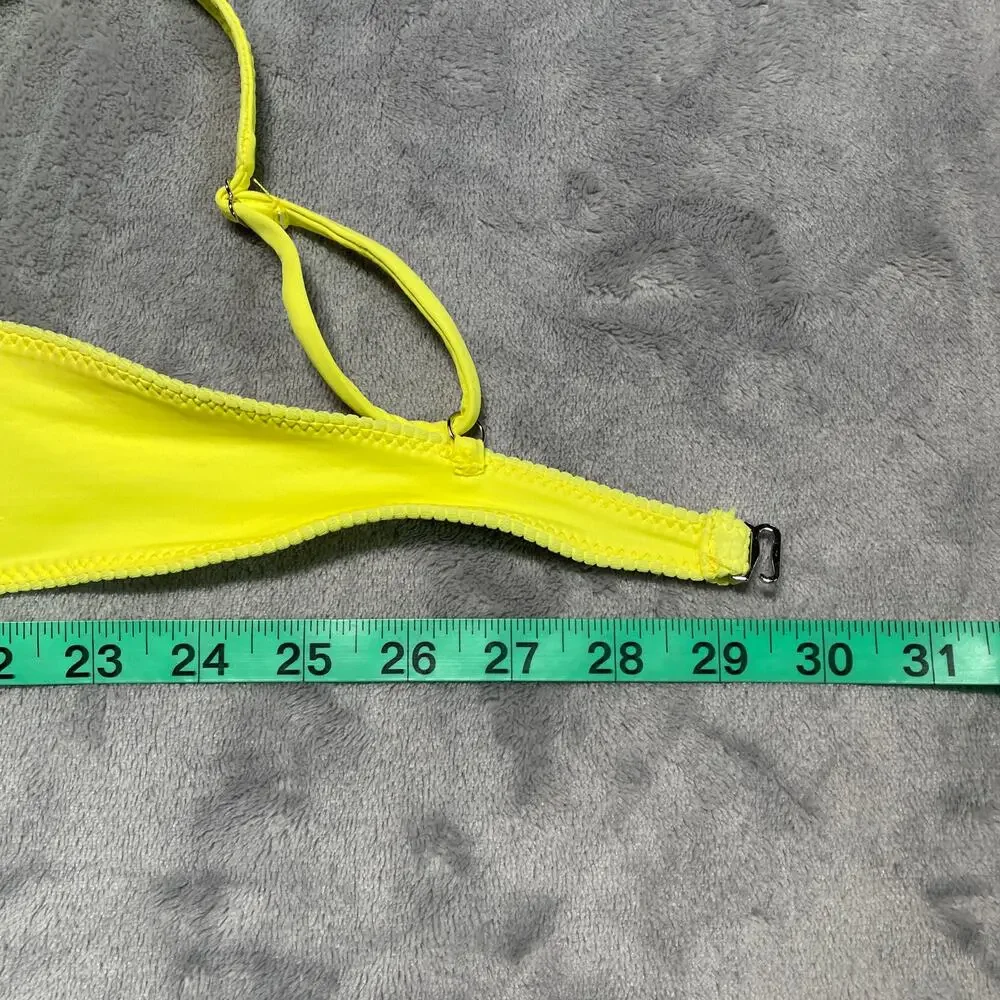Frankies Bikinis Top Large Anna Underwire Ribbed Swimwear Beach Resort Vacation